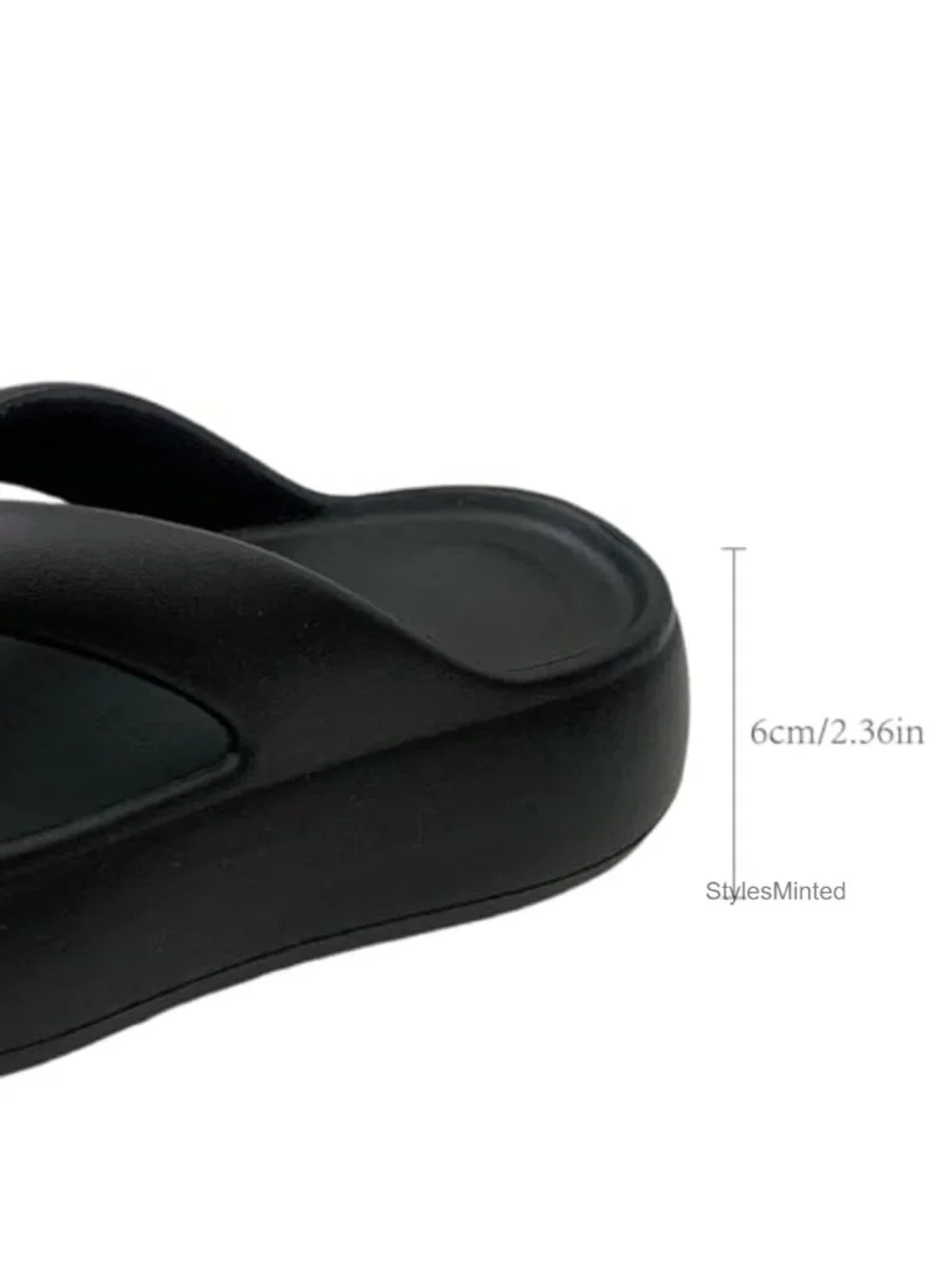 Elevated 6cm Platform Flip Flops EVA Sandals Women's Comfort Slip On